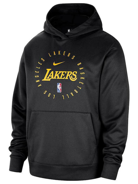 Los Angeles Lakers Dri-Fit Φούτερ με Κουκούλα Μαύρο