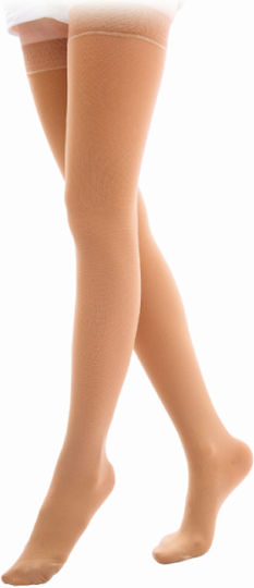 Adco Geschlossene Zehen Socken Oberschenkelhoch Graduierte Kompression 15-20 mmHg Beige