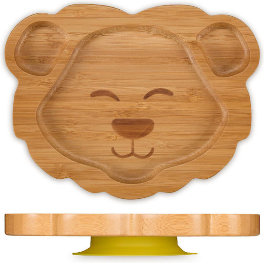 Relaxdays Kinderteller aus Bambus Beige