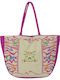MI-TU Exclusive Stoff Strandtasche Fuchsia