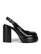Black Heels with Strap Trivial Black 00138