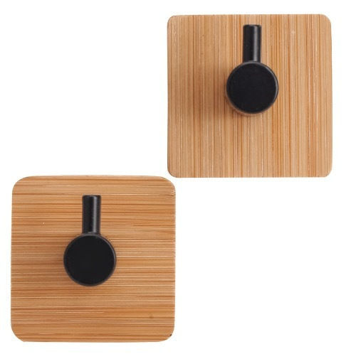 Bamboo Hooks Square Set of 2 Pcs W7991s-2p 4.5x4.5x2.8cm Viosarp