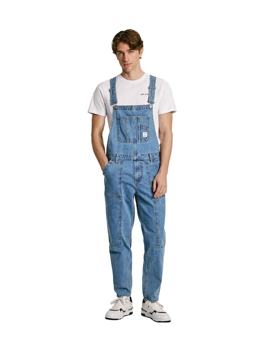 Doug Ανδρική Τζιν Σαλοπέτα με Loose Straight Εφαρμογή Denim
