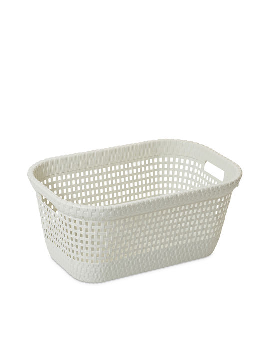 DEA home Καλάθι Αποθήκευσης Πλαστικό Λευκό 45lt