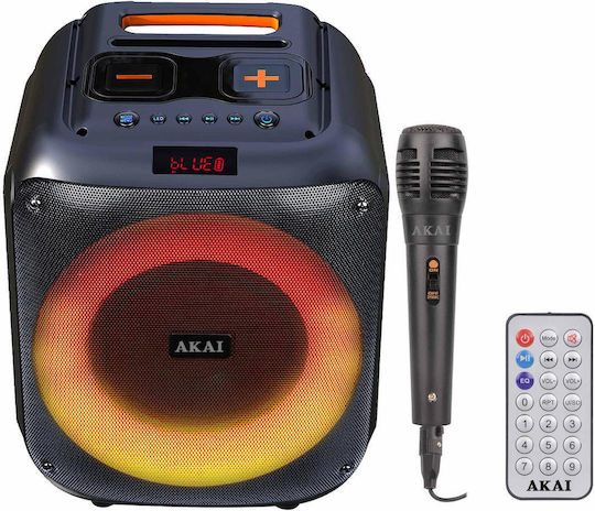 Akai Proffesional Ηχείο Karaoke με Ενσύρματo Μικρόφωνο και Εφέ Φωτισμού Speaker ABTS-V30 Μαύρο