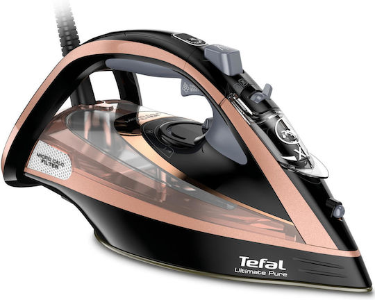 Tefal Ultimate Pure Fier de Călcat cu Aburi 3000W cu Talpă Antiaderentă și Debit Continu de Abur 60g/min