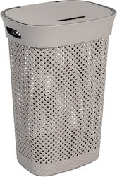 DEA home Καλάθι Απλύτων Πλαστικό 60lt με Καπάκι 42x33x61cm Γκρι