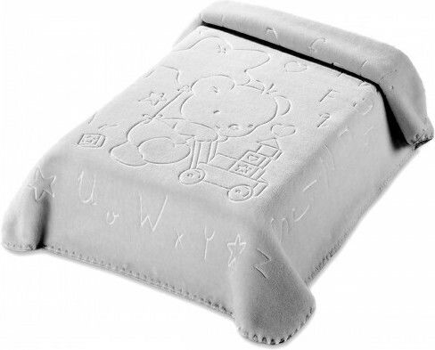 Adam Home Одеяло Испания Детско легло Ster 521 Велур Сив Grey 110x140см.