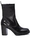 Xti Vegan Women's Ankle Boots with High Heel Black