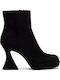 Humanity Black 00138 Suede Γυναικεία Μποτάκια Μαύρα