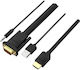 Vention Hdmi To Vga Cable Audio Output & Usb Power Supply 1m Black Abibf Venabibf