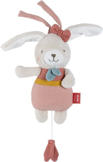 Fehn Mini Music Box Rabbit Fehnnatur Plush Toy & Sleep Aid Organic Cotton Soothing Melody "mozart's Lullaby" Baby Toy On--go & Home Babies & Toddlers