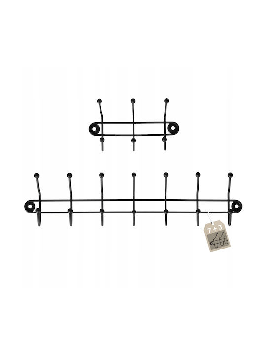 Kadax Wall-mounted Clothes Hanger Holder 3+7 Hooks