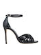 Sandalen aus Lackleder Schwarz