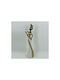 Table Decorative Figure Woman White & Gold 10x9x41cm 14073 752-27206