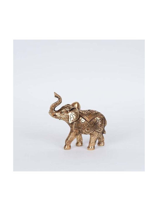 Elefant Decorativ de Masă Auriu 14x5.5x14cm 12879 752-11517