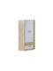 Doppeltür Kleiderschrank Ecke Akron F102 Light Oak, White 87x87x190cm