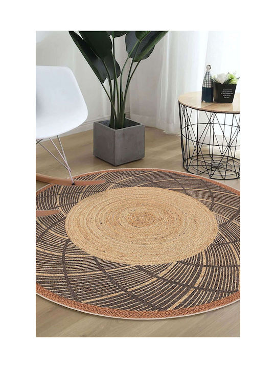 Conceptum Hypnose Rug Round Cream-Black