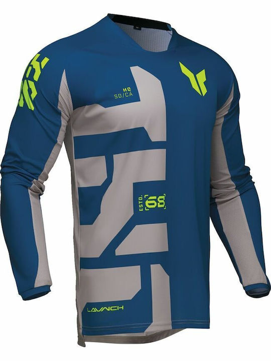 Thor Launchmode Men's Jersey Motocross Blue