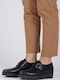 Leder Damen Loafers in Schwarz Farbe