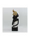 Table Decorative Sculpture Woman Flower Black-White-Gold 11.5x8.5x35cm 14060 752-27193