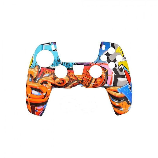 Θήκη Σιλικόνης για Χειριστήριο PS5 Multicolor Orange