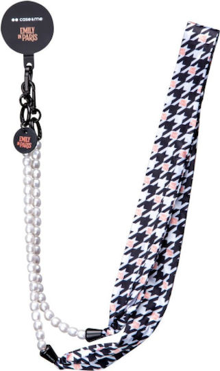 Sbs Emily In Paris Universal Neck Strap Foulard Phones 60cm Pied De Poule