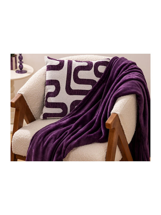 Atmosphera Blanket Fleece Sofa 130x180cm Purple 156047Z