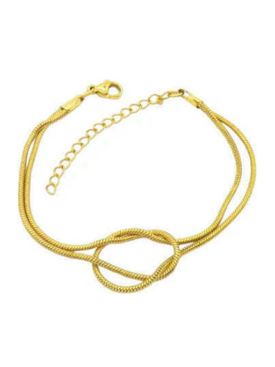 Bizou-Shop Γυναικείο Βραχιόλι Αλυσίδα από Ατσάλι Επιχρυσωμένο