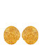 Gold-Plated Steel Stud Earrings 3cm E1524