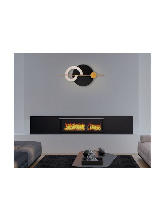 Luma Modern Lamp Wall with Integrated LED and Warm White Light Gold 100cm