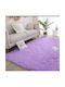 Homeone Anti-slip Rug Rectangular Shaggy Furry Purple