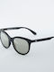 Hi-Tec Women's Sunglasses with Black Plastic Frame and Silver Polarized Mirror Lens 92800595443