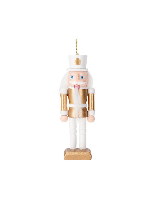 Hanging Nutcracker Ornament White Set 4pcs