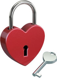 Basi Love Heart Lock Red Λουκέτο Αγάπης Σχήμα Καρδιάς Κόκκινο Basi Love Heart Lock Red Λουκέτο Αγάπης Σχήμα Καρδιάς Κόκκινο