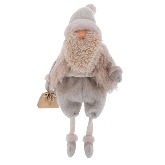 Plüsch Dekorativer Weihnachtsmann Beige 72x30x20cm