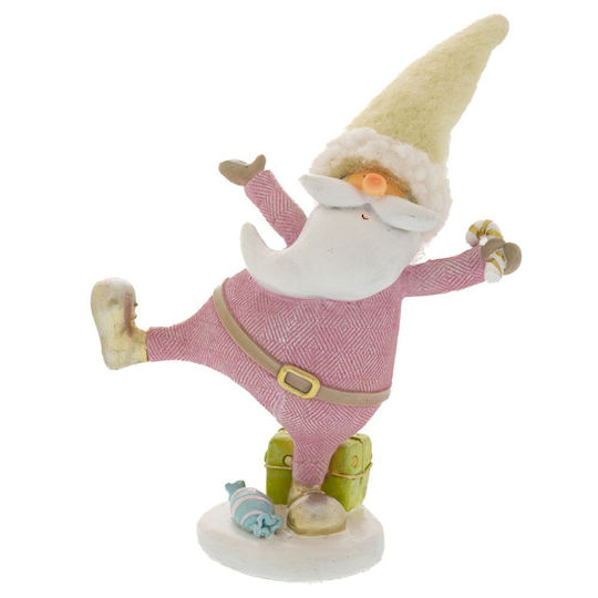 Dekorativer Weihnachtsmann Rosa aus Keramik 29x16x8cm