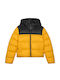 Waterproof Kids' Sports Jacket with Hood Yellow