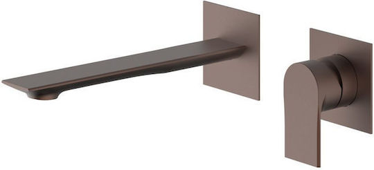 Kolossos Set Mischer & Auslauf für Wandmontage für für Waschbecken Bronze