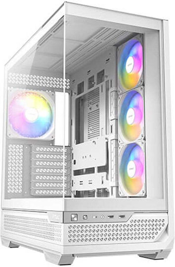 Antec C7 ARGB Gaming Midi Tower Κουτί Υπολογιστή με Πλαϊνό Παράθυρο Λευκό