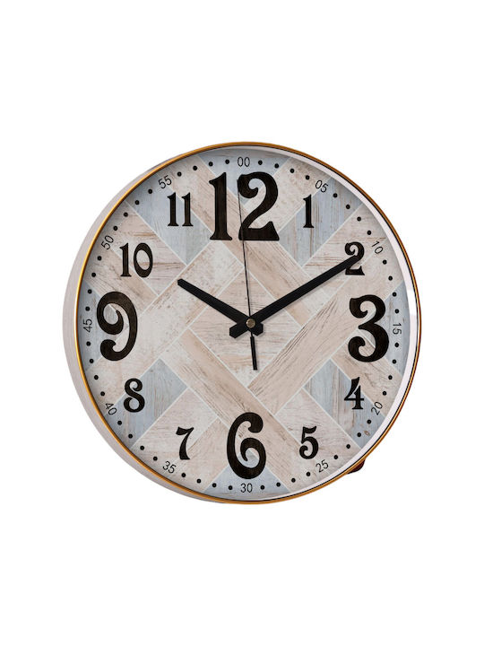 Ankor Wall Clock Plastic Beige