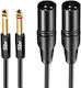 ATC Cable 2 x XLR Male - 2 x 6.3mm Male Gold 2m 02.008.0138