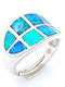 PS Silver Ring with Stones made of Silver