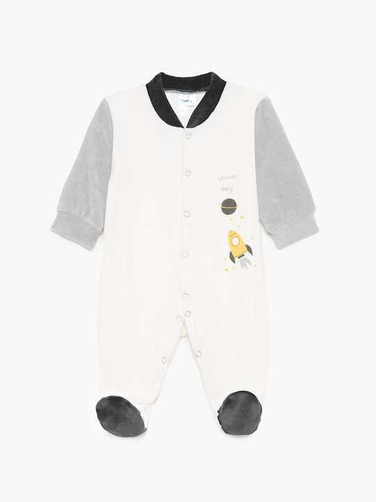 Pretty Baby Baby Bodysuit Velvet Anthracite-cream