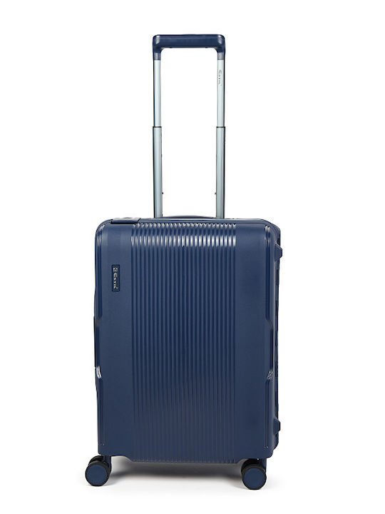 Estil Travel Cabin Suitcase Hard Blue with 4 Wheels Height 55cm