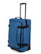 Estil Medium Fabric Blue Suitcase With 2 Wheels Height 63cm