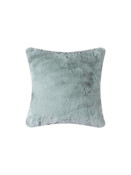 Silk Fashion Decorative Pillow Case Rabbit Fur ...