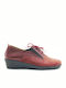Leder Damen Mokassins in Burgundisch Farbe
