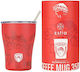 Estia Coffee Mug Save The Aegean Ανακυκλώσιμο Ποτήρι Θερμός Ανοξείδωτο BPA Free 350ml Olympiakos BC Edition με Καλαμάκι