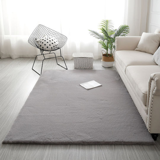 Beauty Home Rabbit Art 9643 Σετ Μοντέρνα Χαλιά Κρεβατοκάμαρας Γκρι 9643-ΣΕΤ 3τμχ